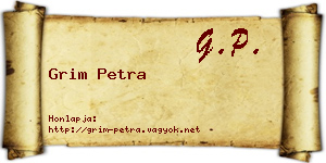 Grim Petra névjegykártya